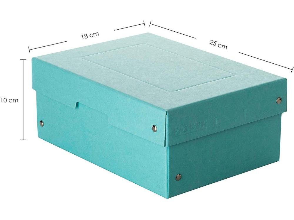 A5, Falken PureBox Höhe 100 mm azur 'Pastell', Geschenkpapier Falken DIN