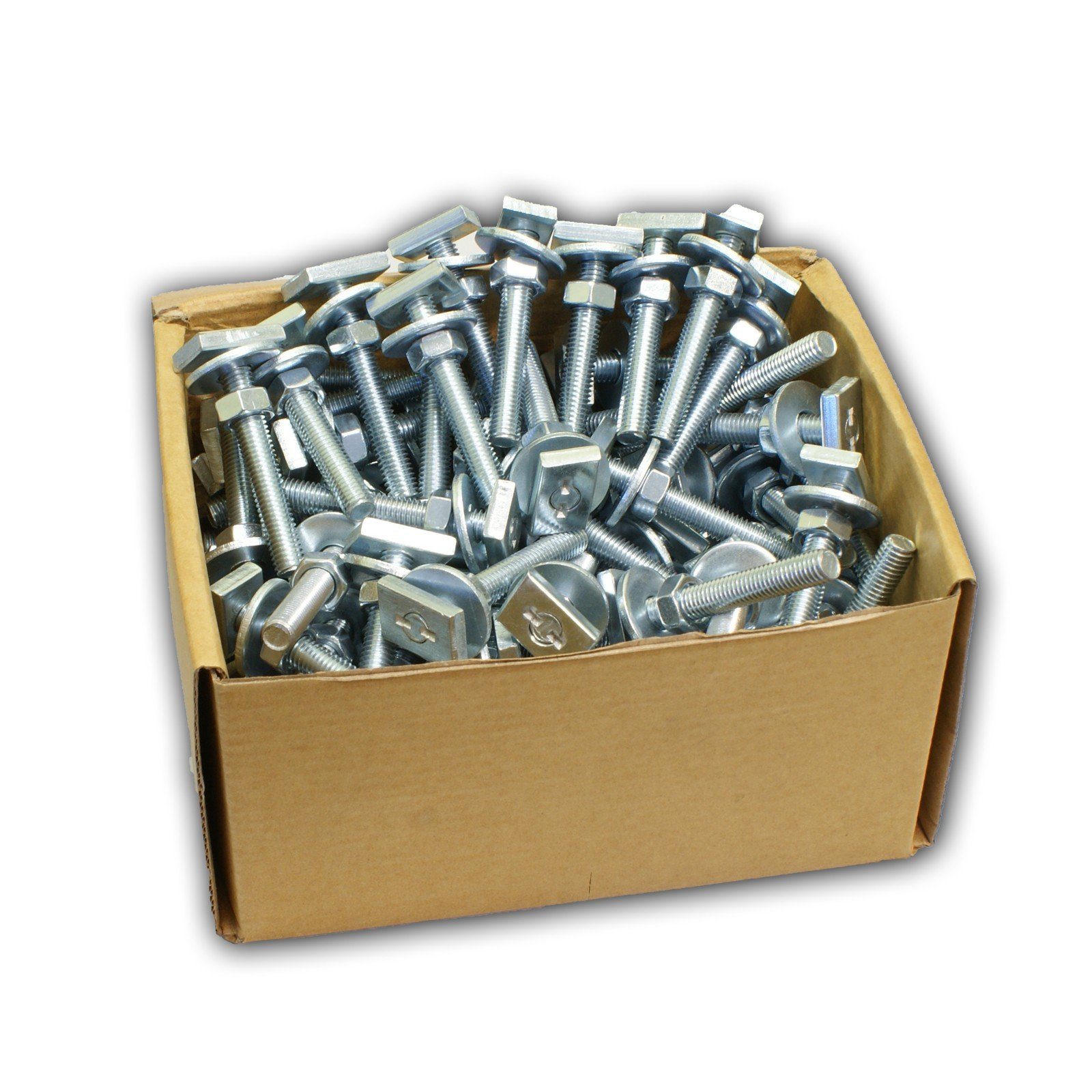 Symbionet Flachrundkopfschraube 100x Hammerschrauben M8x40mm Hammerkopfschrauben verzinkt