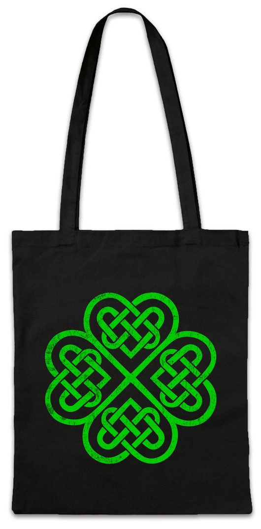 Beuteltasche Shamrock Irish Knot IV Stofftasche Cloverleaf Irland Ireland Kleeblatt