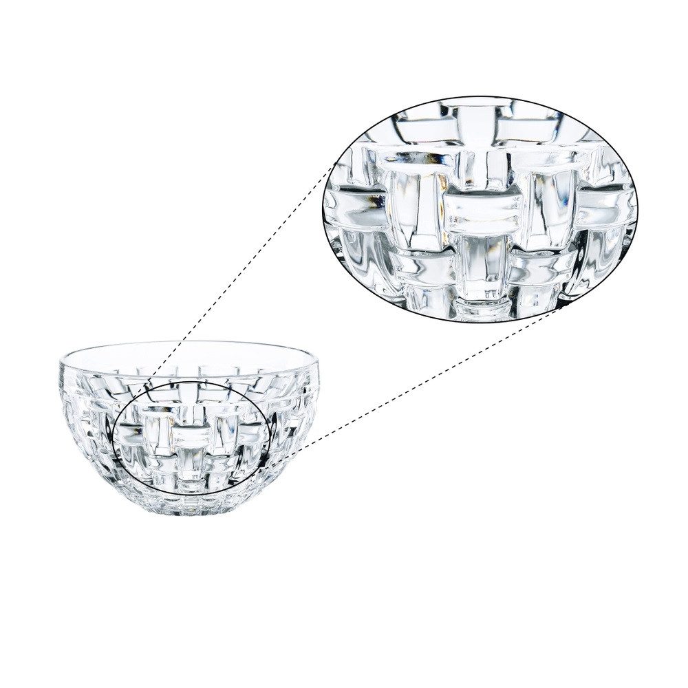 Nachtmann Müslischale Nachtmann Bossa Nova Dip Schale rund 9,8 cm 4er Set, Kristallglas, (Set)