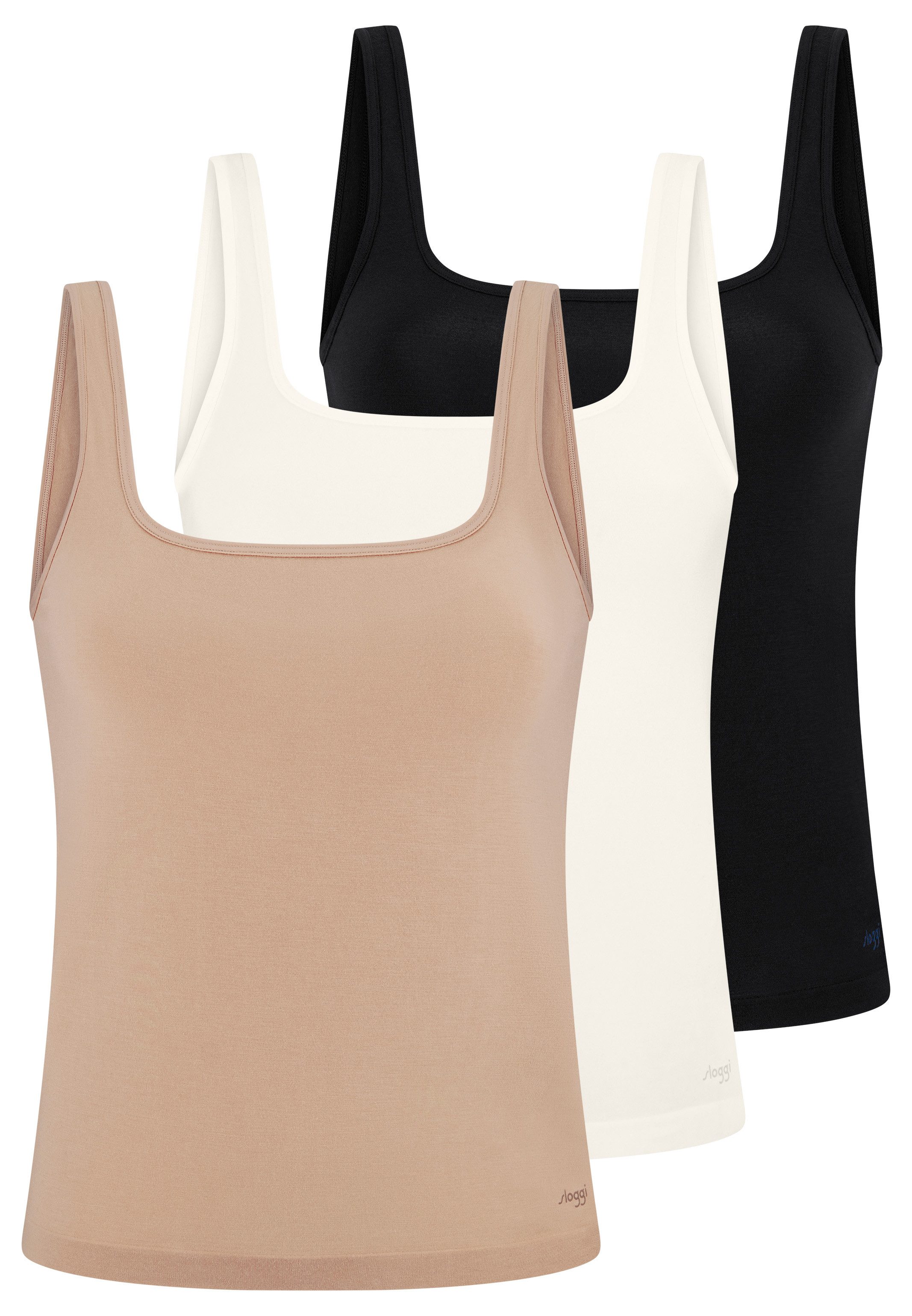 sloggi Unterhemd 3er Pack GO Sense (Spar-Set, 3-St) Unterhemd / Top - Nahtl günstig online kaufen