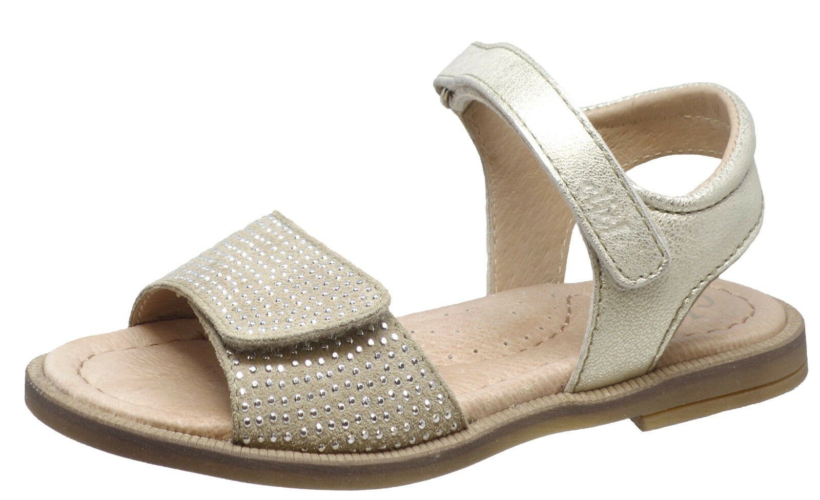 Clic Clic! 8984 Sandalen aus Leder für Mädchen mit Straßsteinchen beige Sandalette