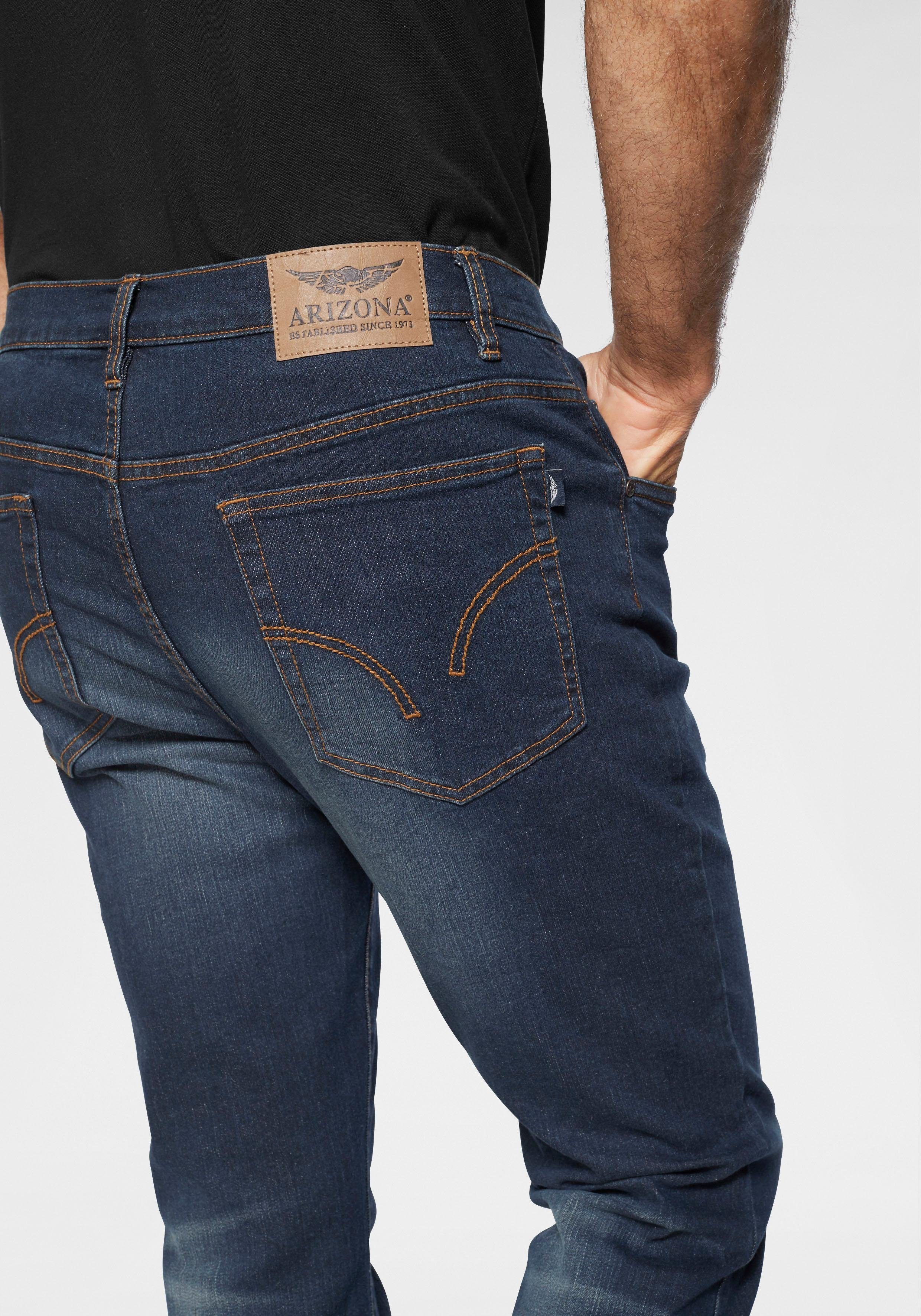 Arizona Bootcut-Jeans Mike ausgestelltes Bein, niedrige Leibhöhe, Stretch-Qualität
