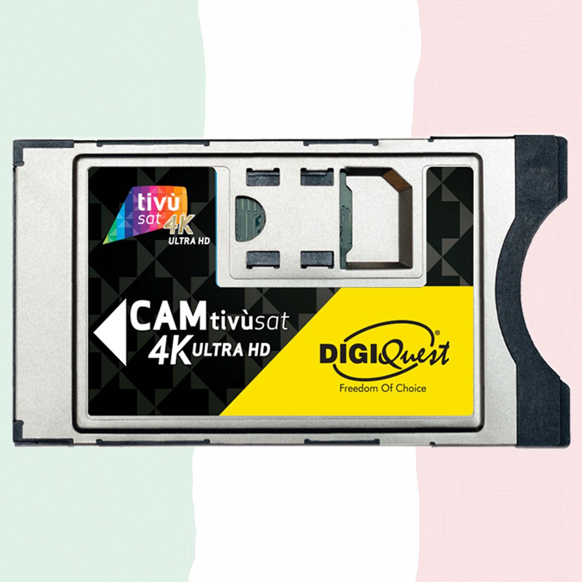 DIGIQuest 4K UHD Black TivuSat Card & 4K Ultra HD SmartCam (nicht aktiviert) SAT-Receiver