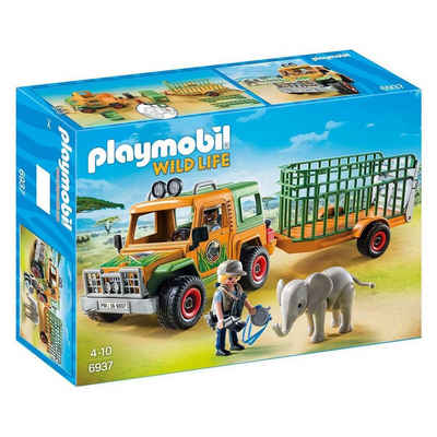 Playmobil® Spielwelt PLAYMOBIL® 6937 - Wild Life - Spielset, Rangergeländewagen mit Anhä