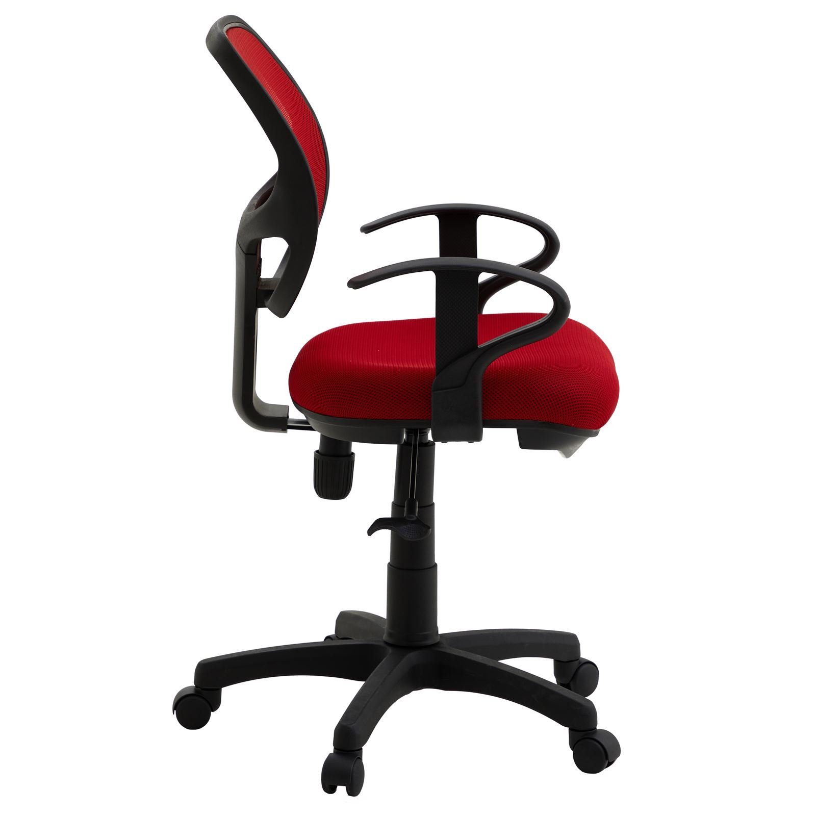 Bezug rot Schreibtischstuhl IDIMEX Drehstuhl atmungsaktiver COOL, Drehstuhl Farba Kinderdrehstuhl