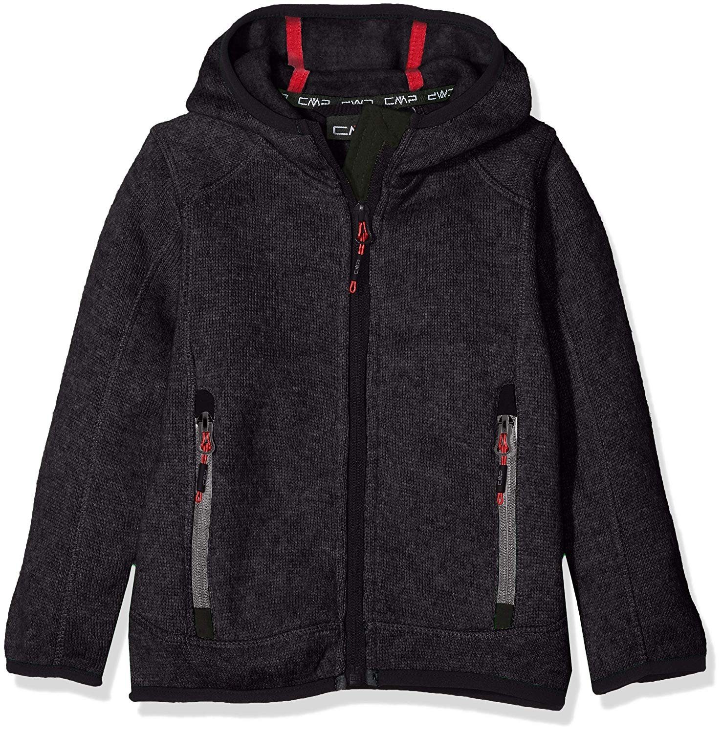 Giacca Bambino CMP Strickfleece In Pile E Softshell – Con Cappuccio E Tasche, Look Sportivo - 5