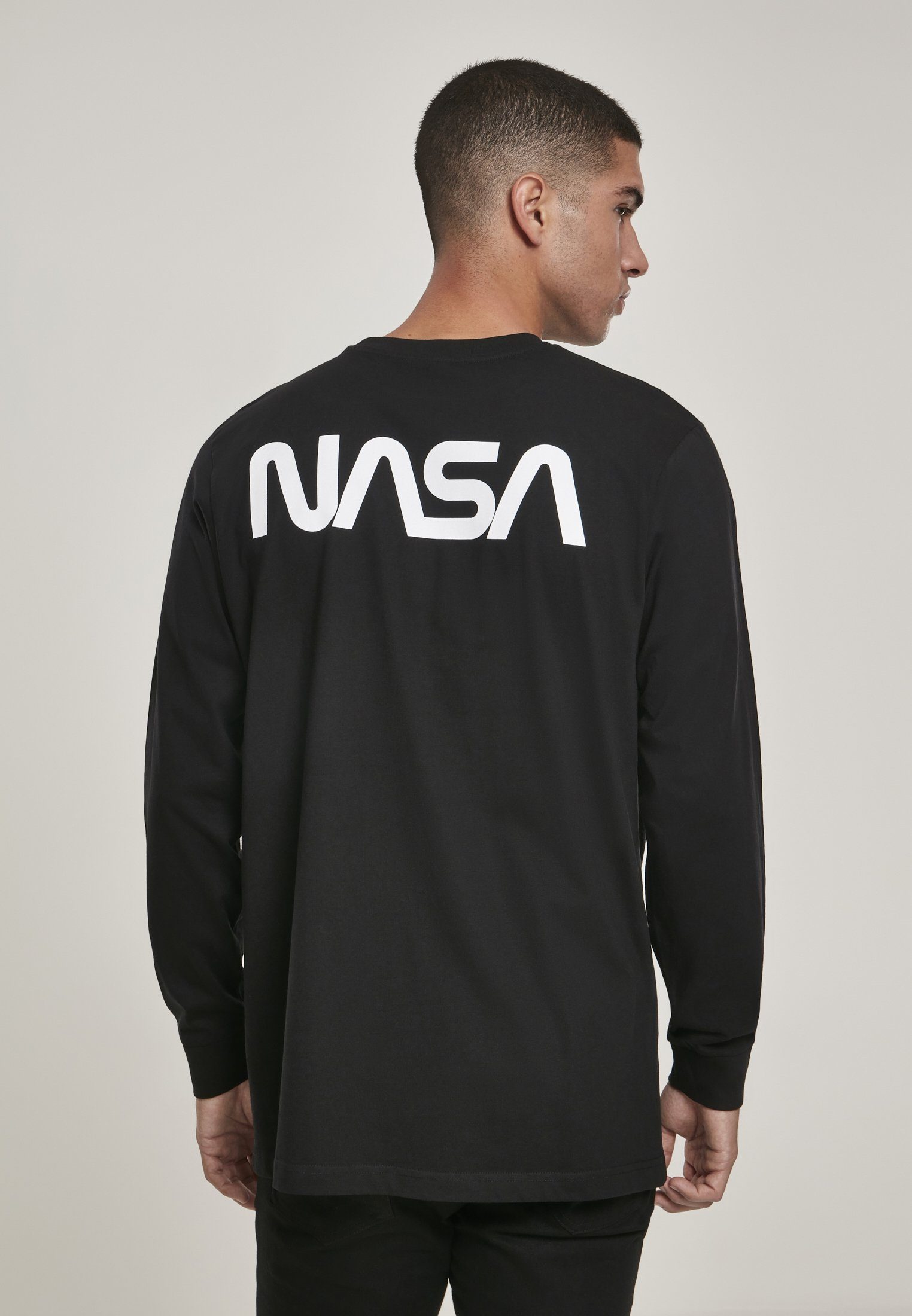 MisterTee T-Shirt Herren NASA Worm Logo Longsleeve (1-tlg), MT Men