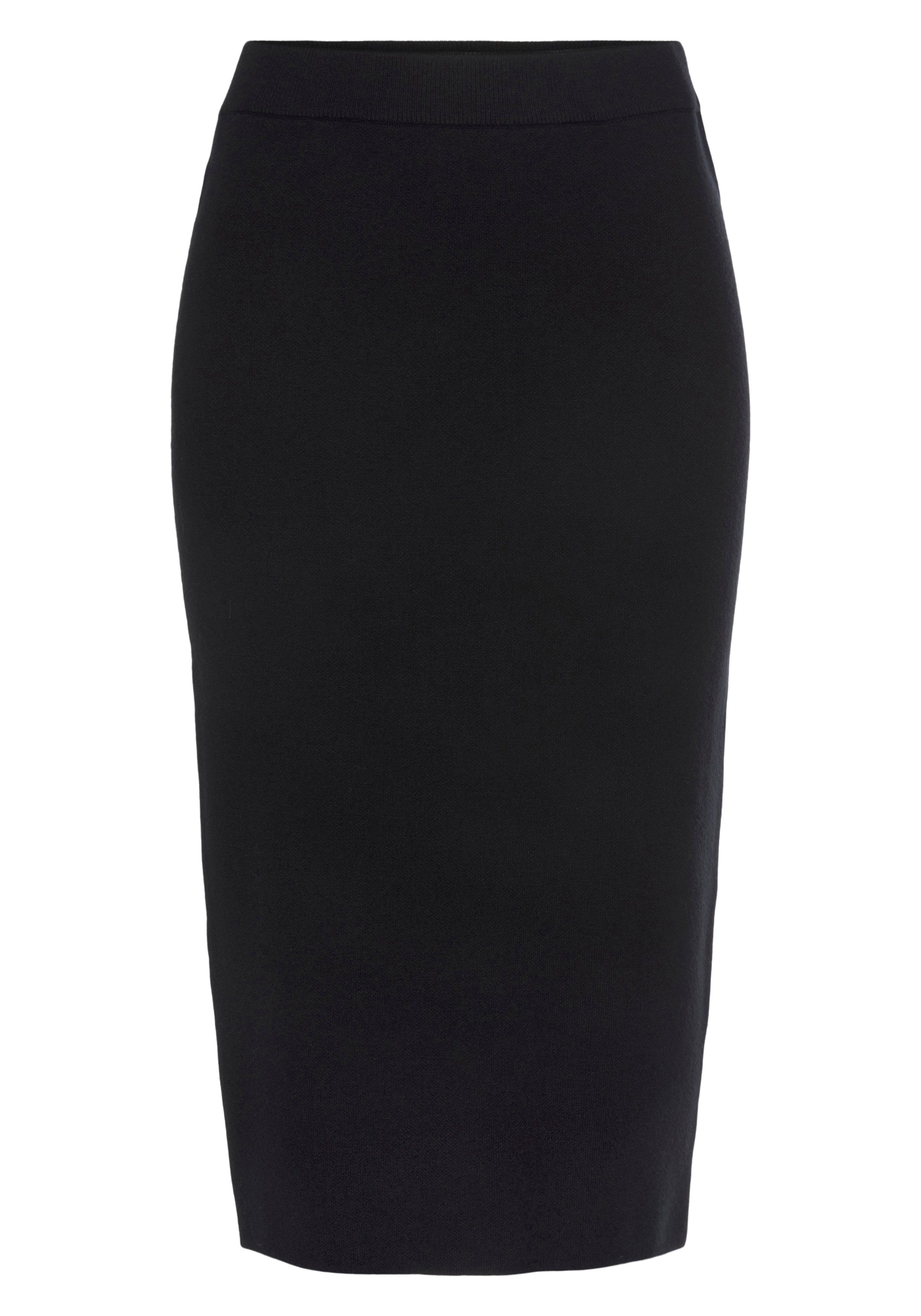 LASCANA Strickrock, elastischer Midirock, schmale Form günstig online kaufen
