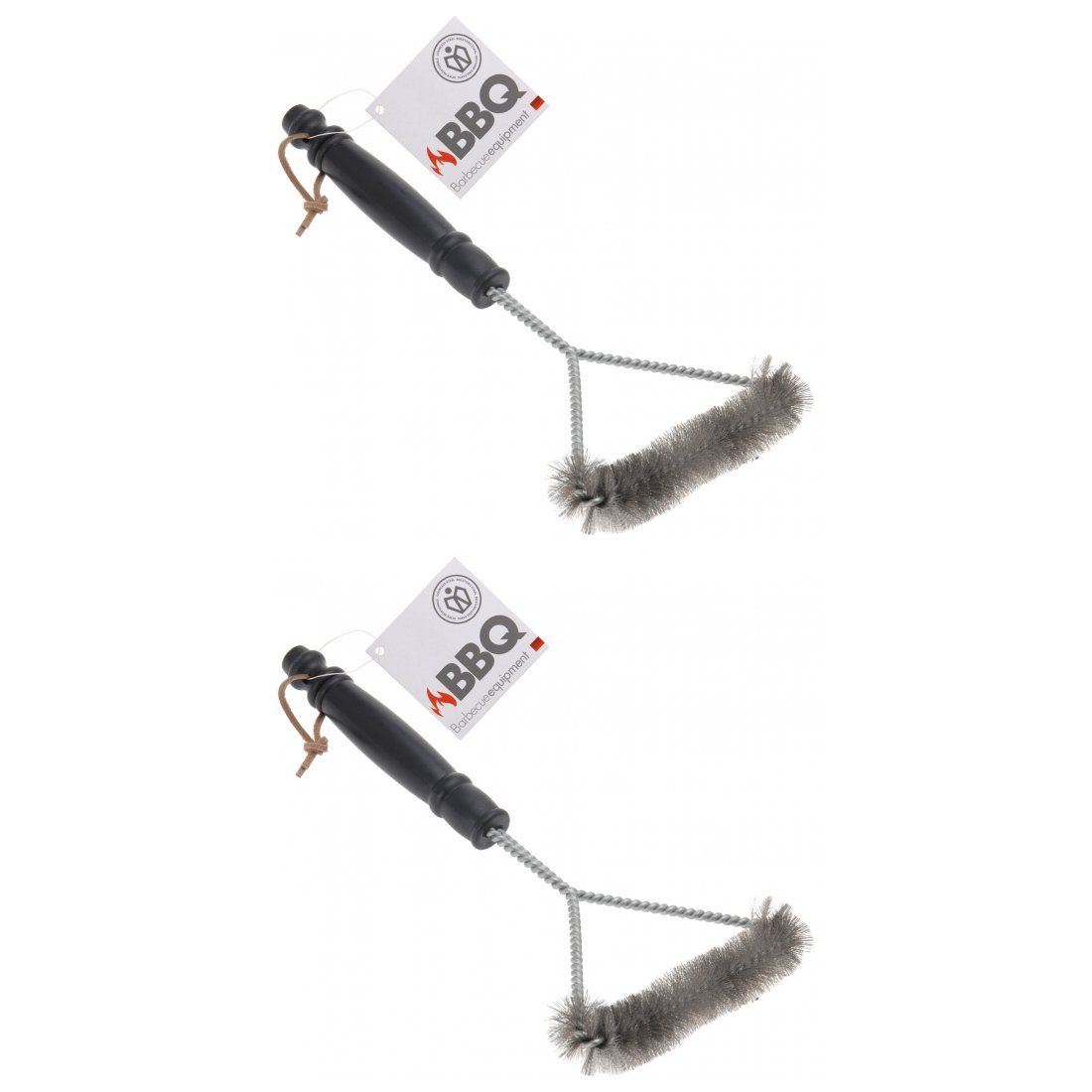 Grillbürste 2 x Grillschweine Grillbürste Dreiecksform 30,7cm Grill Zubehör Camping Outdoor BBQ