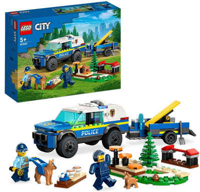 LEGO® Konstruktionsspielsteine Mobiles Polizeihunde-Training (60369), LEGO® City, (197 St), Made in Europe