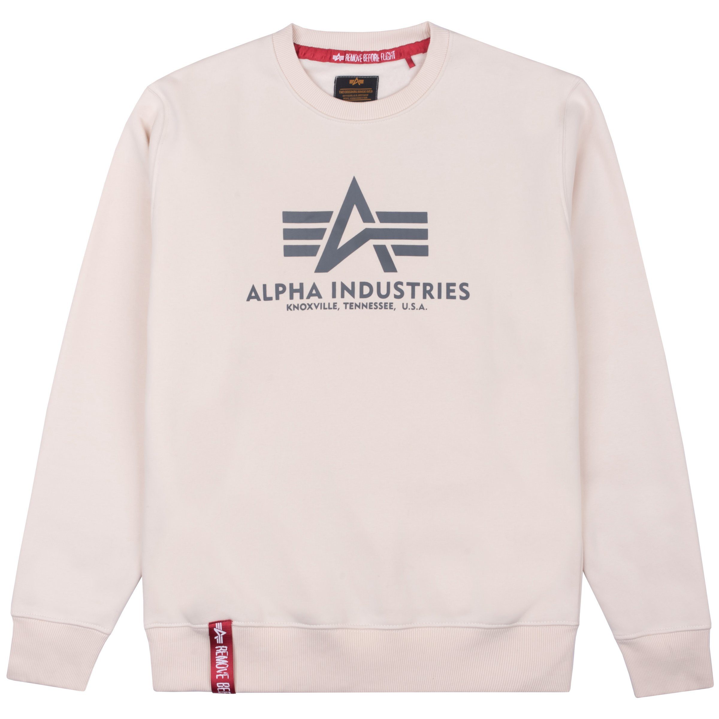 Alpha Industries Sweatshirt Alpha Industries Herren Sweatshirt Basic jet stream white