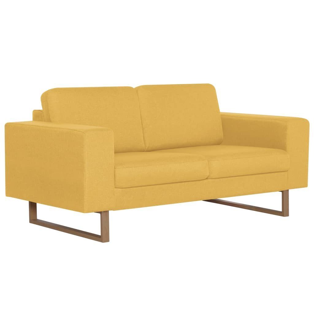 Sofa vidaXL Stoff Gelb 2-Sitzer-Sofa