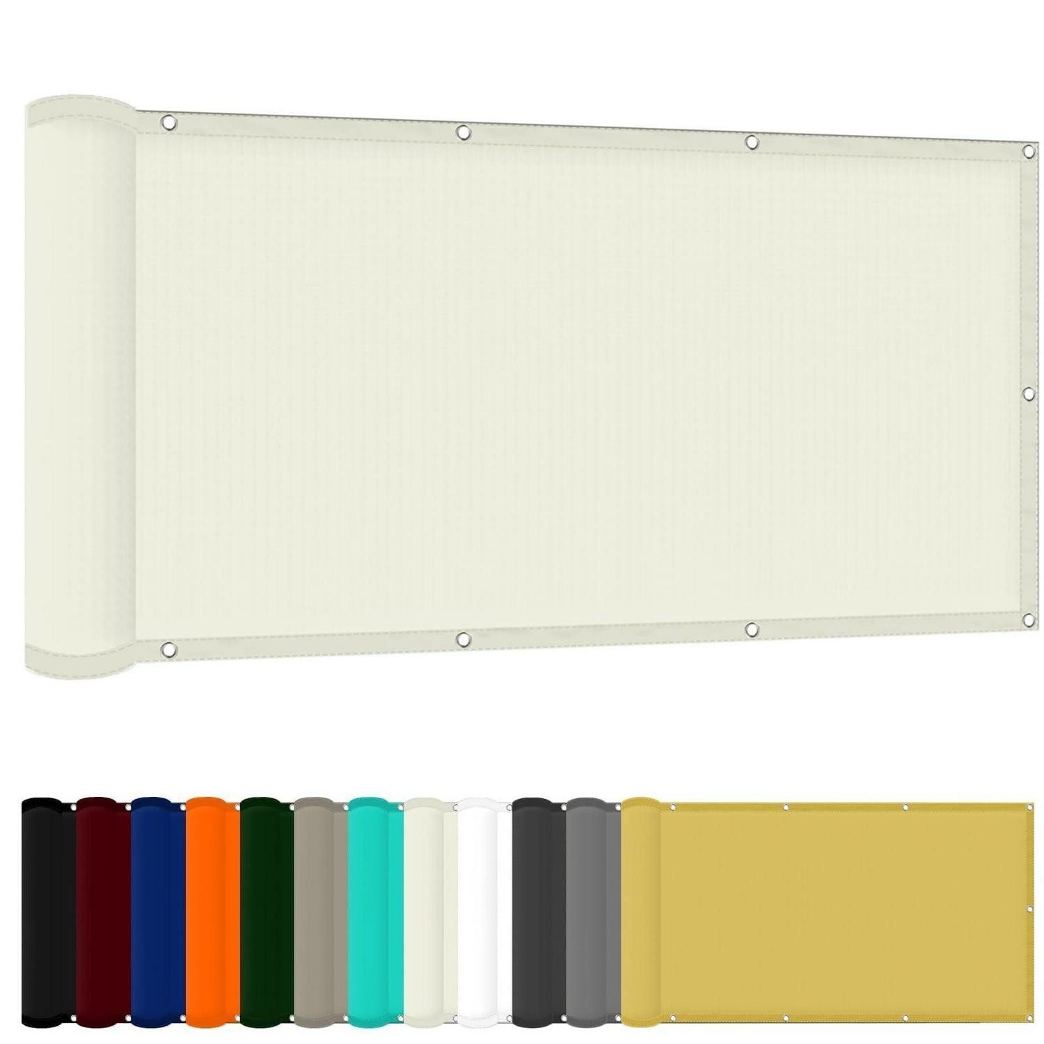LuxusKollektion Sonnensegel Sonnensegel Wasserdicht 180x400cm Elfenbein Polyester