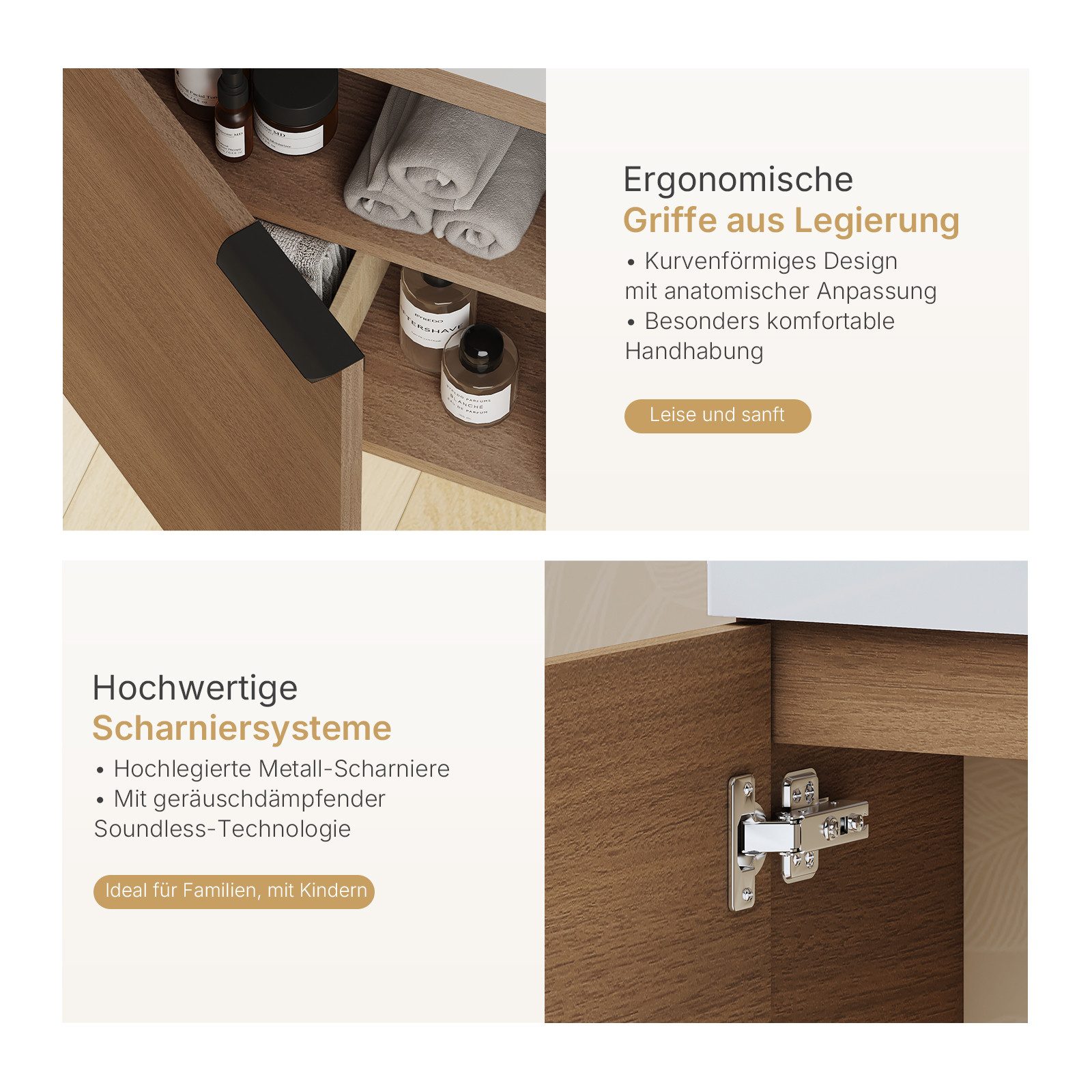 EMKE Waschtisch Waschtisch mit Unterschrank 41,7 cm klein Badmöbel für bad günstig online kaufen