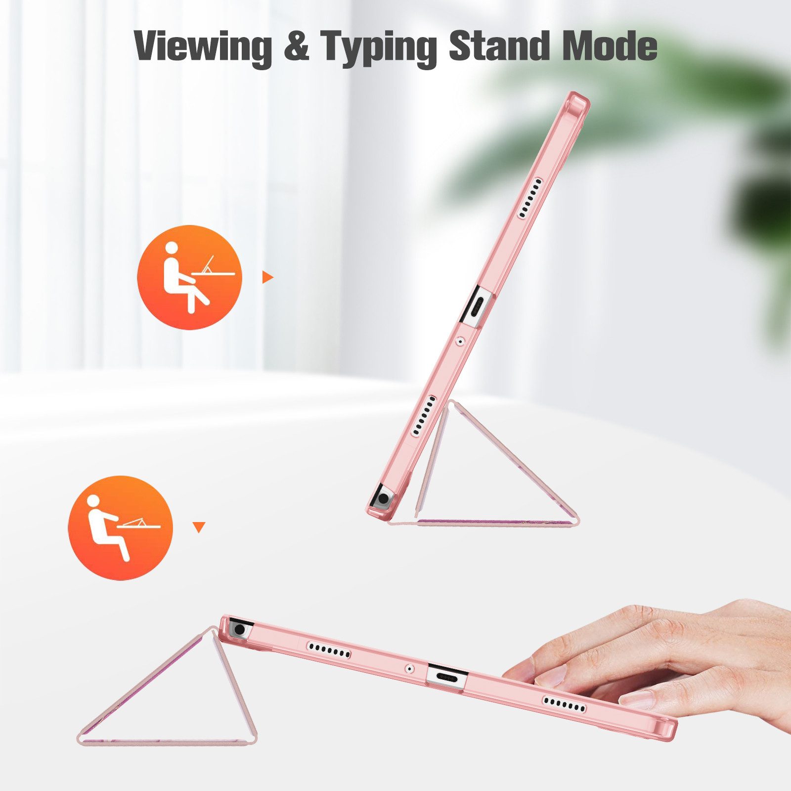 Fintie Tablet-Hülle für Samsung Galaxy Tab A11+ Plus 11" 2025 / Tab A9+ Plus 11 Zoll 2023 11 Zoll, Ultradünn Schutzhülle mit Translucent Rückseite in Matt-Optik – Bild 4 von 5