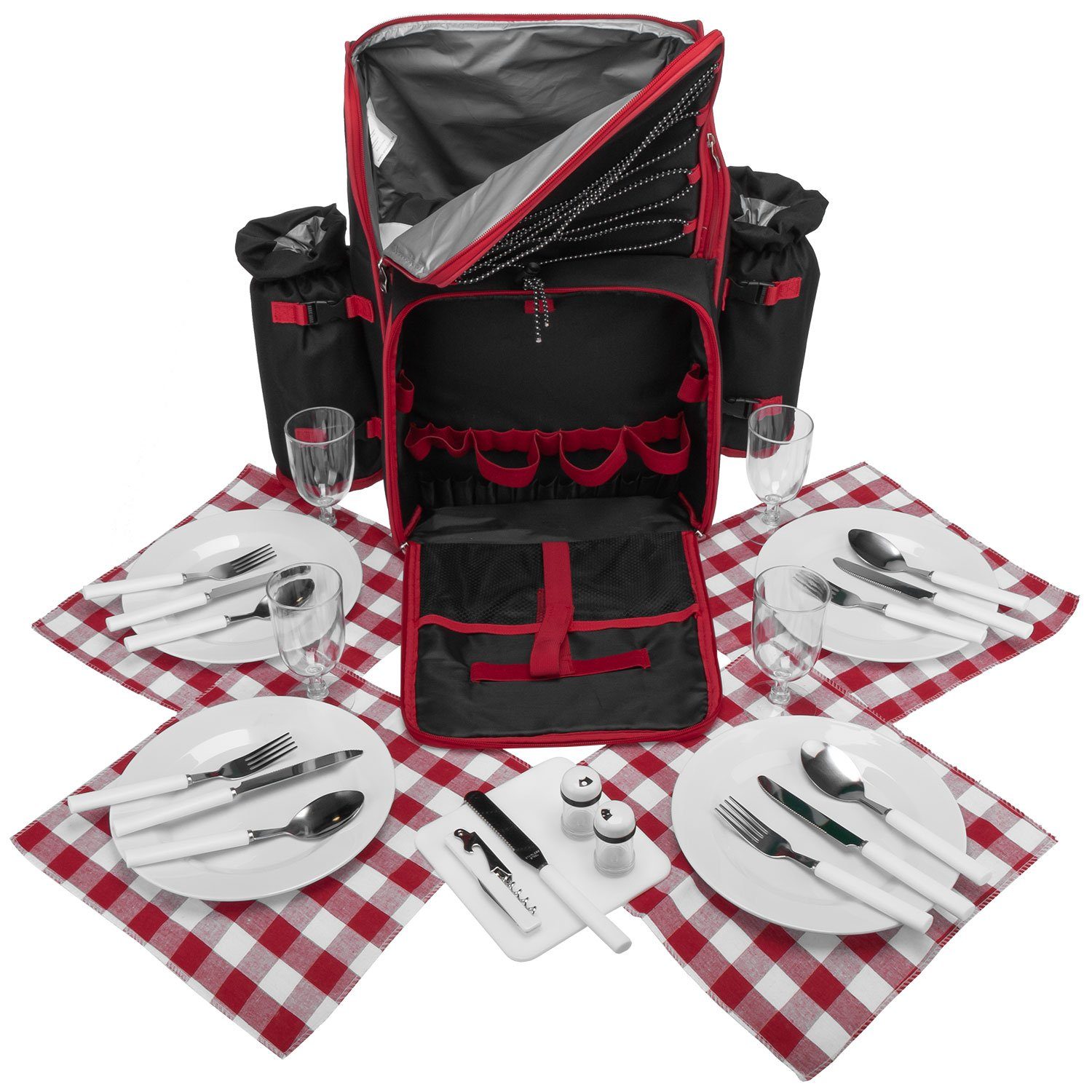anndora Picknickrucksack Wanderrucksack Rucksack für 4 günstig online kaufen