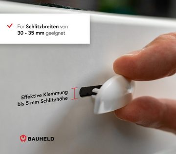 BAUHELD Abdeckkappe Wasserschlitzkappen, (25-30 & 30-35mm [Made in Germany], Wasserkappen aus ASA Kunststoff), Schmutzunempfindlich, In 6 verschiedenen Farben