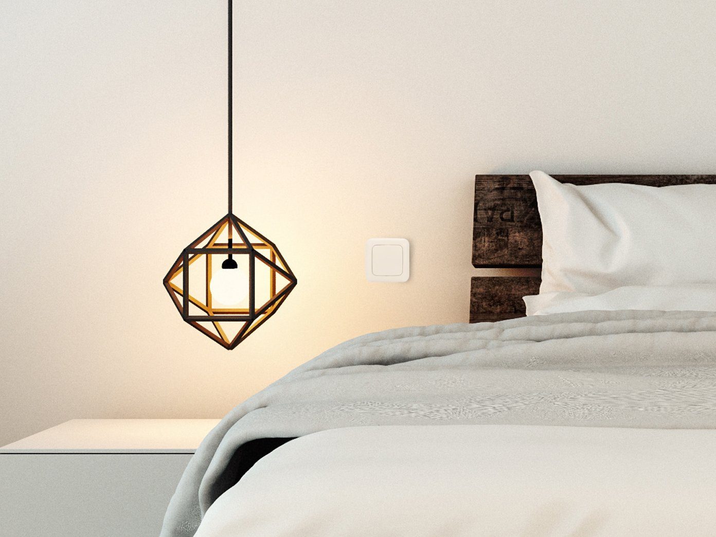 Funk Licht-Funksteuerung, Einbaudimmer Schalter Home Mini & smartwares Wandschalter Taster Set - Smart