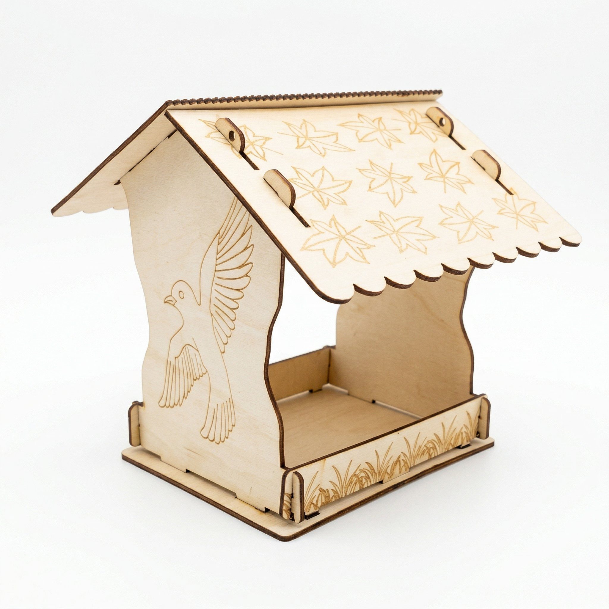 colourliving Vogelhaus Holz-Bausatz zum Bemalen, Futterhäuschen für Kinder zum Hängen, eine ganz persönliche Gartendekoration