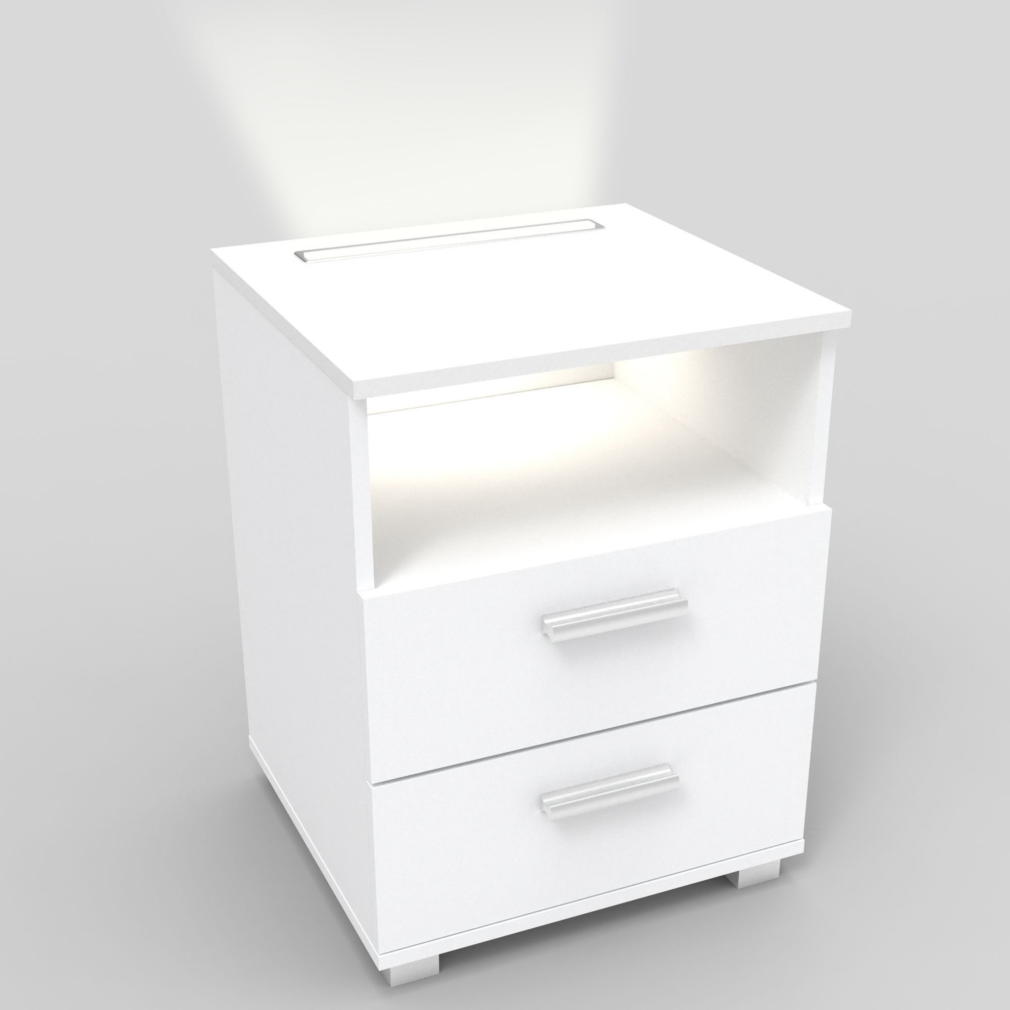 kalb Nachttisch Mila - Nachtkonsole Nachttisch mit integr. LED Licht, dimmbar – Bild 4 von 5