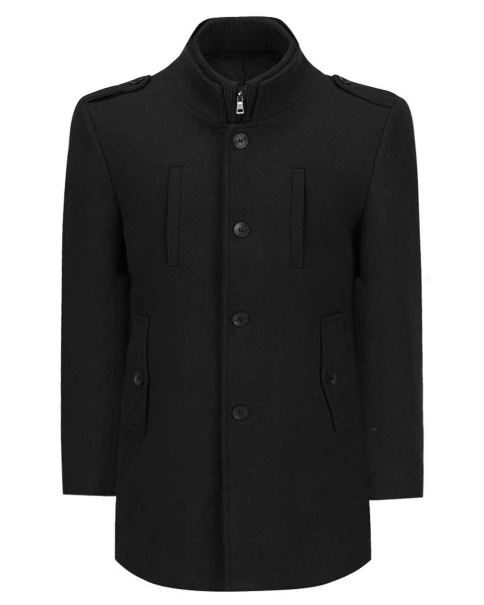 Allthemen Wollmantel Herren Kurzer Wintermantel mit abnehmbarem Innenfutter günstig online kaufen