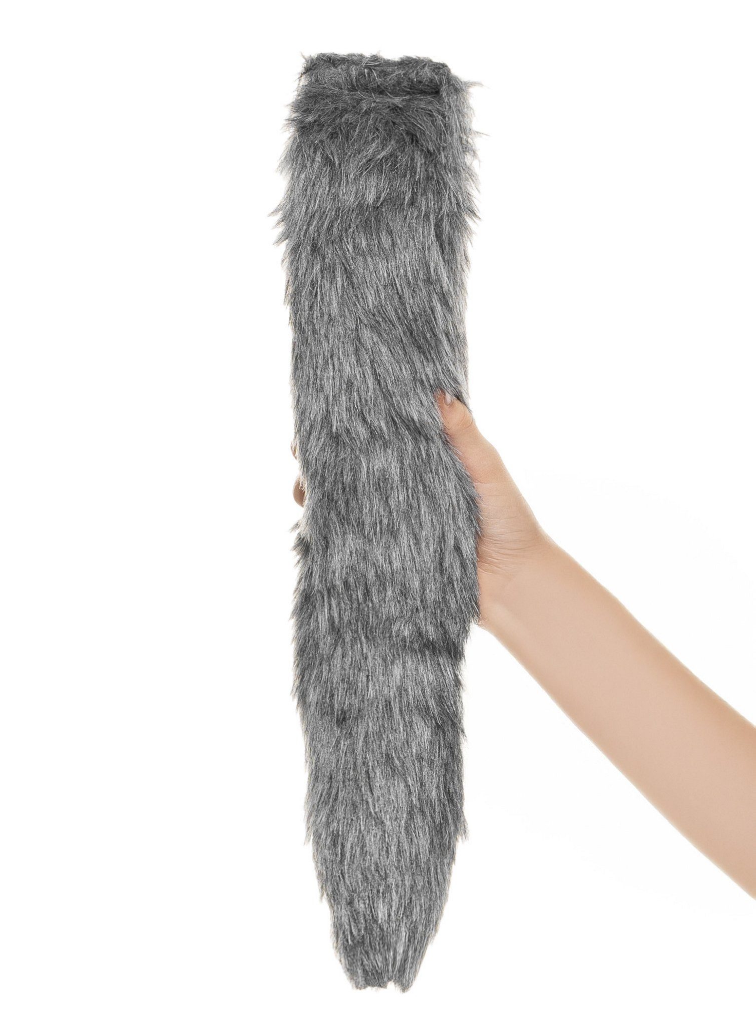 Maskworld Kostüm Wolf Kostüm für Kinder - für Fasching & Karneval, Freundliches Wolfskleid mit flauschiger Kapuze für Mädchen