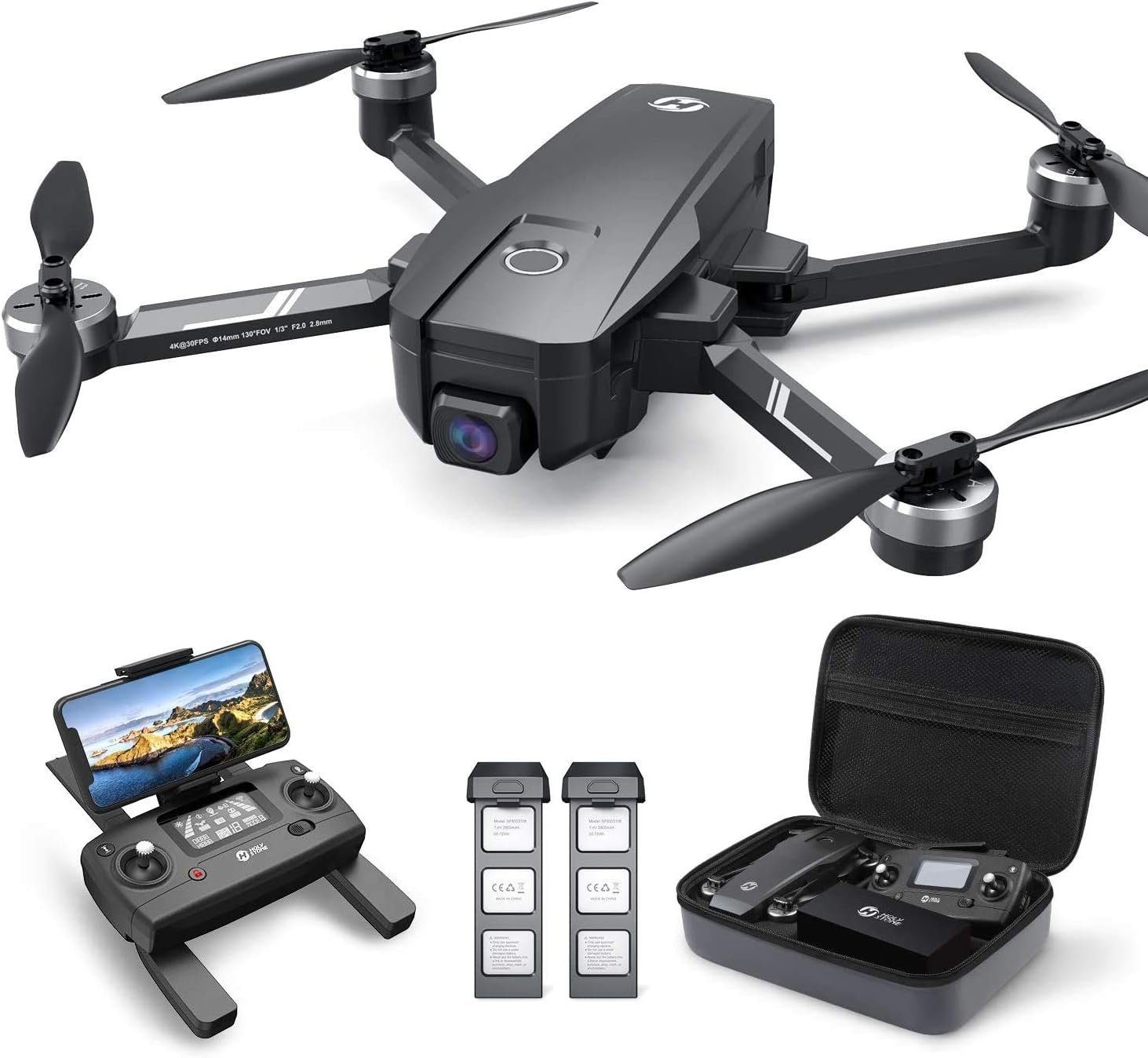 HOLY STONE Drohne (3840 x 2160, 4K EIS Drohne UHD-Kamera GPS-Quadcopter 46 Min Flugzeit bürstenloser)