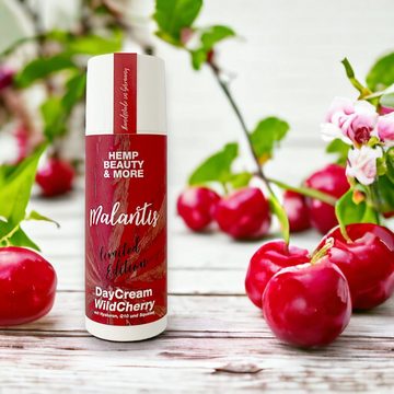 Malantis Tagescreme DayCream WildCherry - Hyaluron, Q10 und Squalan - Wildkirsche Duft