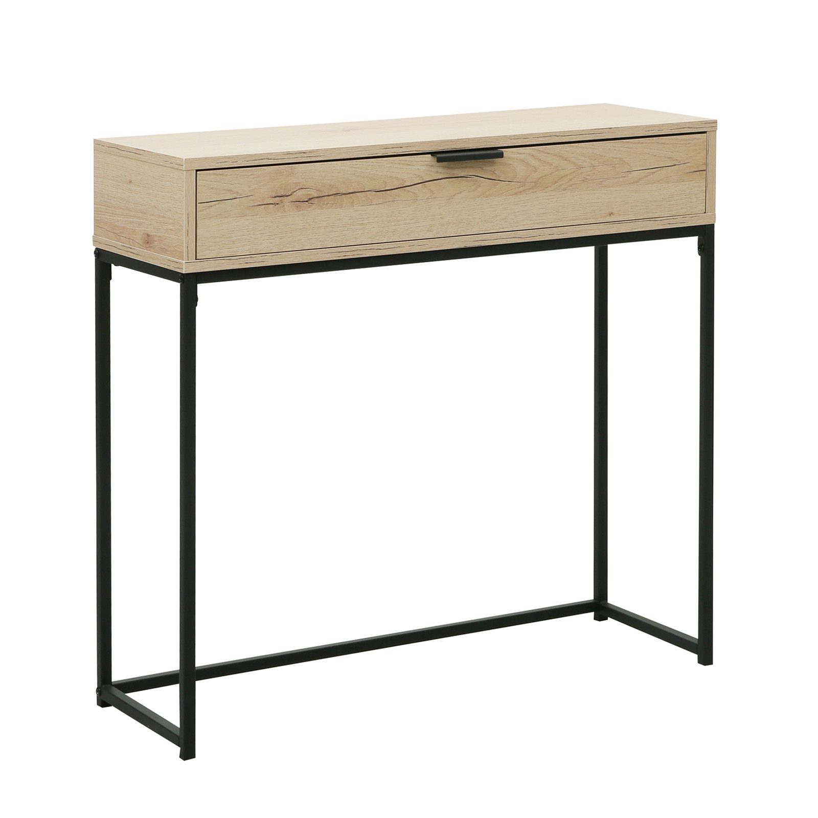 HTI-Living Konsolentisch Cedrik 80 cm mit Schublade Artisaneiche-Schwarz (Stück, 1-St., 1 Konsolentisch)