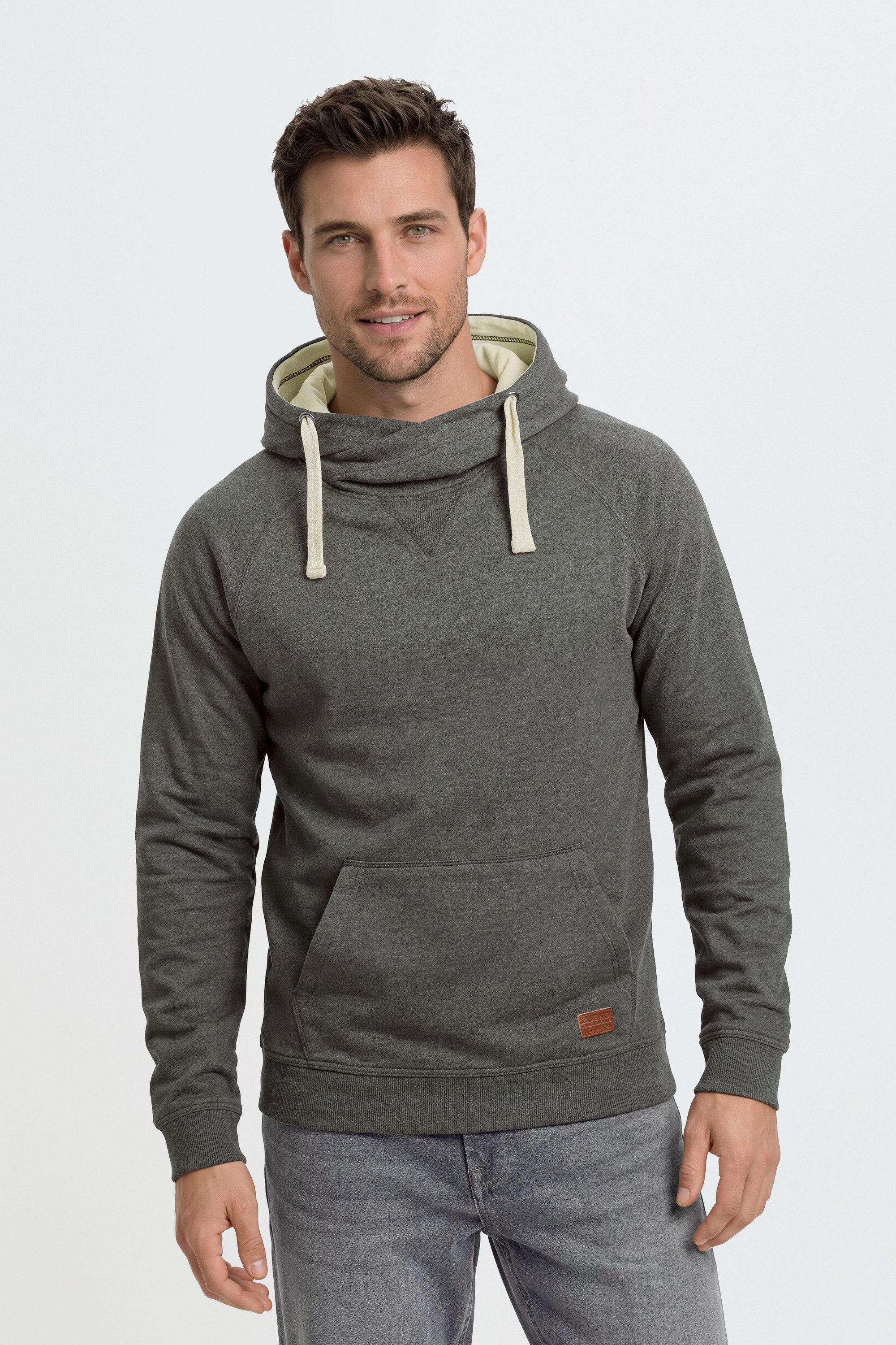 Blend Kapuzenpullover BHSales Kapuzensweatshirt mit Cross-Over Kragen