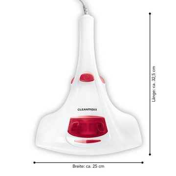 CLEANmaxx Handstaubsauger Milbensauger Matratzenreinigungsgerät mit UV-C Licht, 300,00 W, beutellos, Desinfizieren & Reinigen, ideal für Allergiker