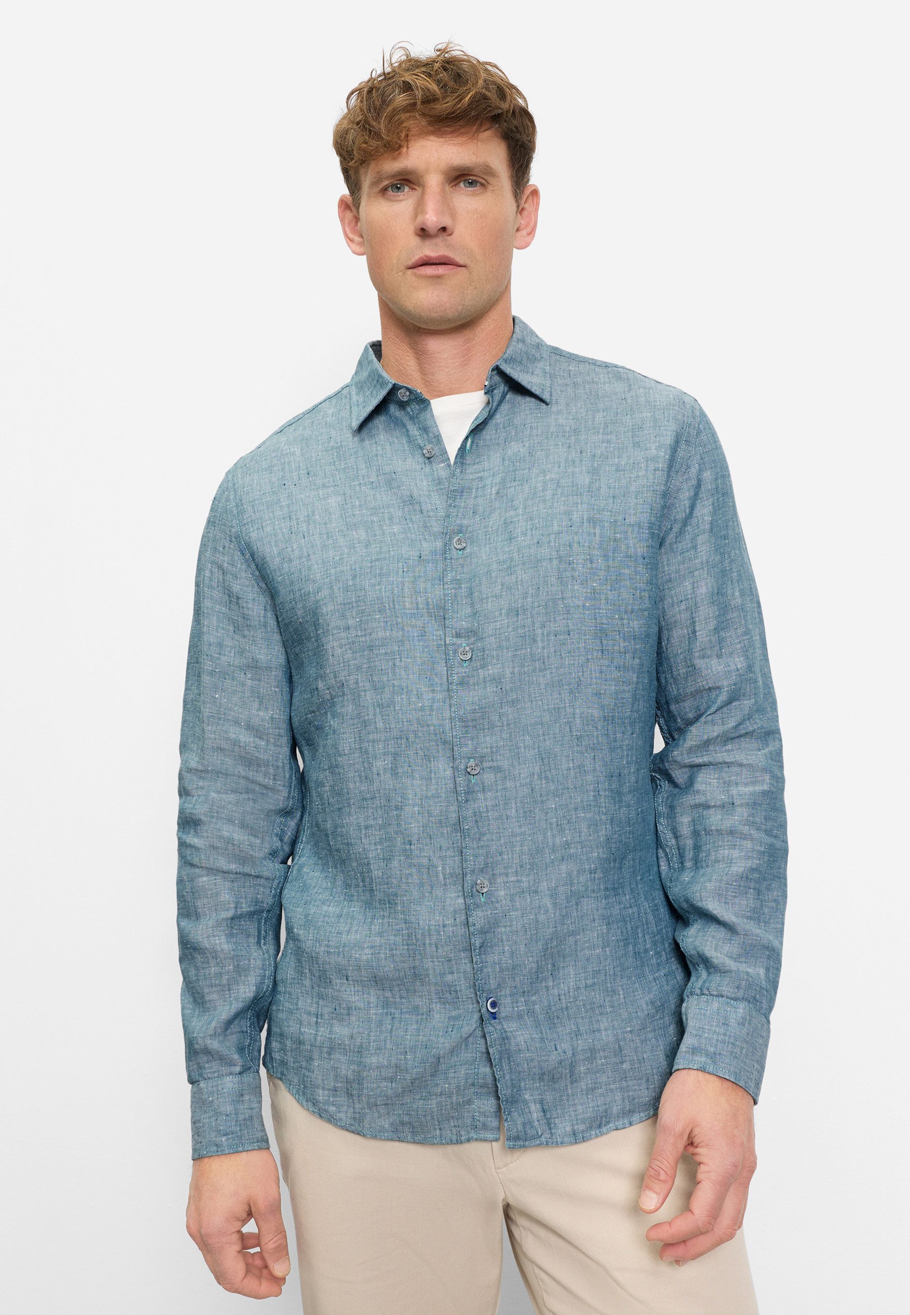 OLYMP Langarmhemd OLYMP Casual, Regular Fit, Kent