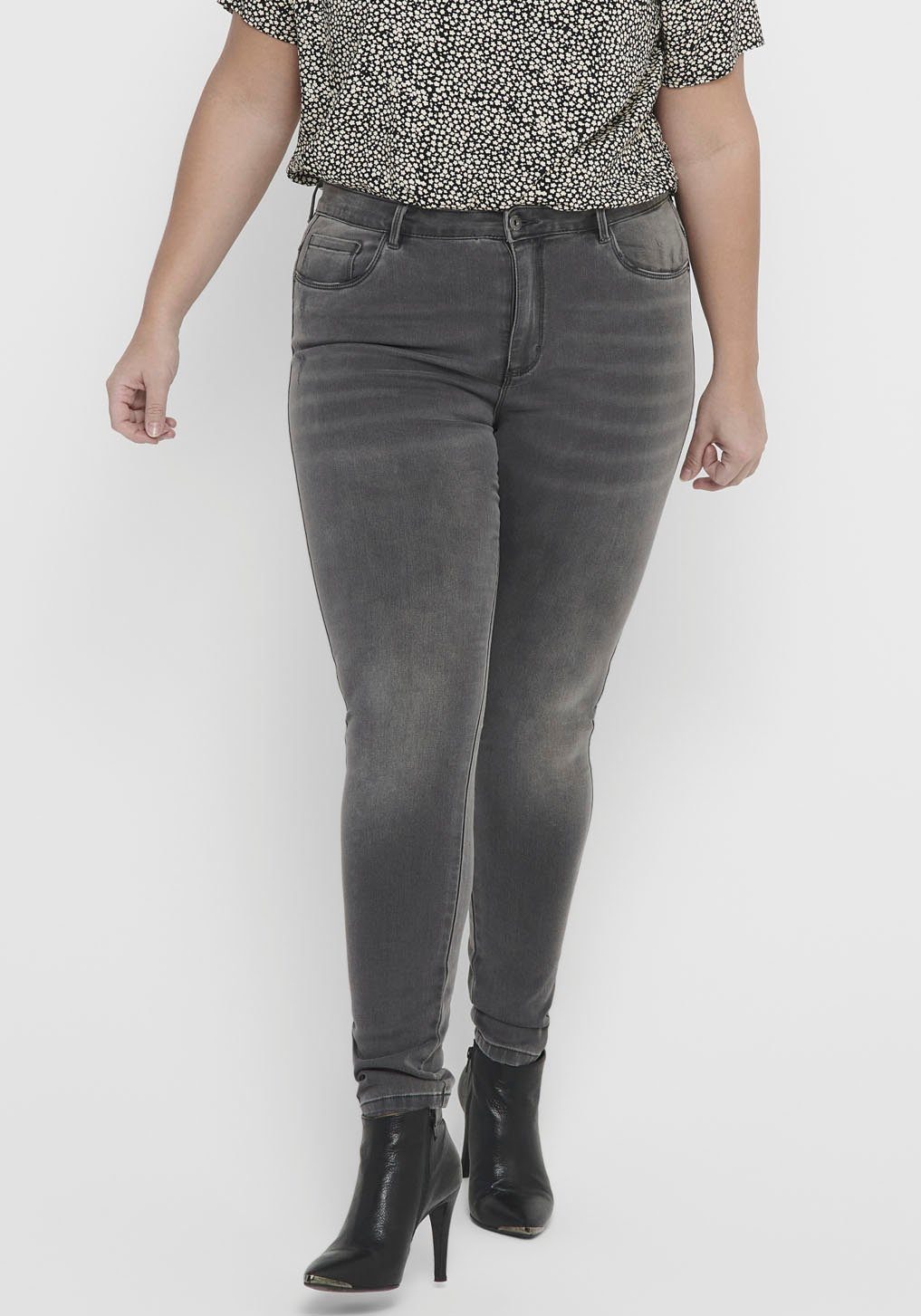 ONLY CARMAKOMA DNM dark-grey-used CARAUGUSTA SK HW High-waist-Jeans