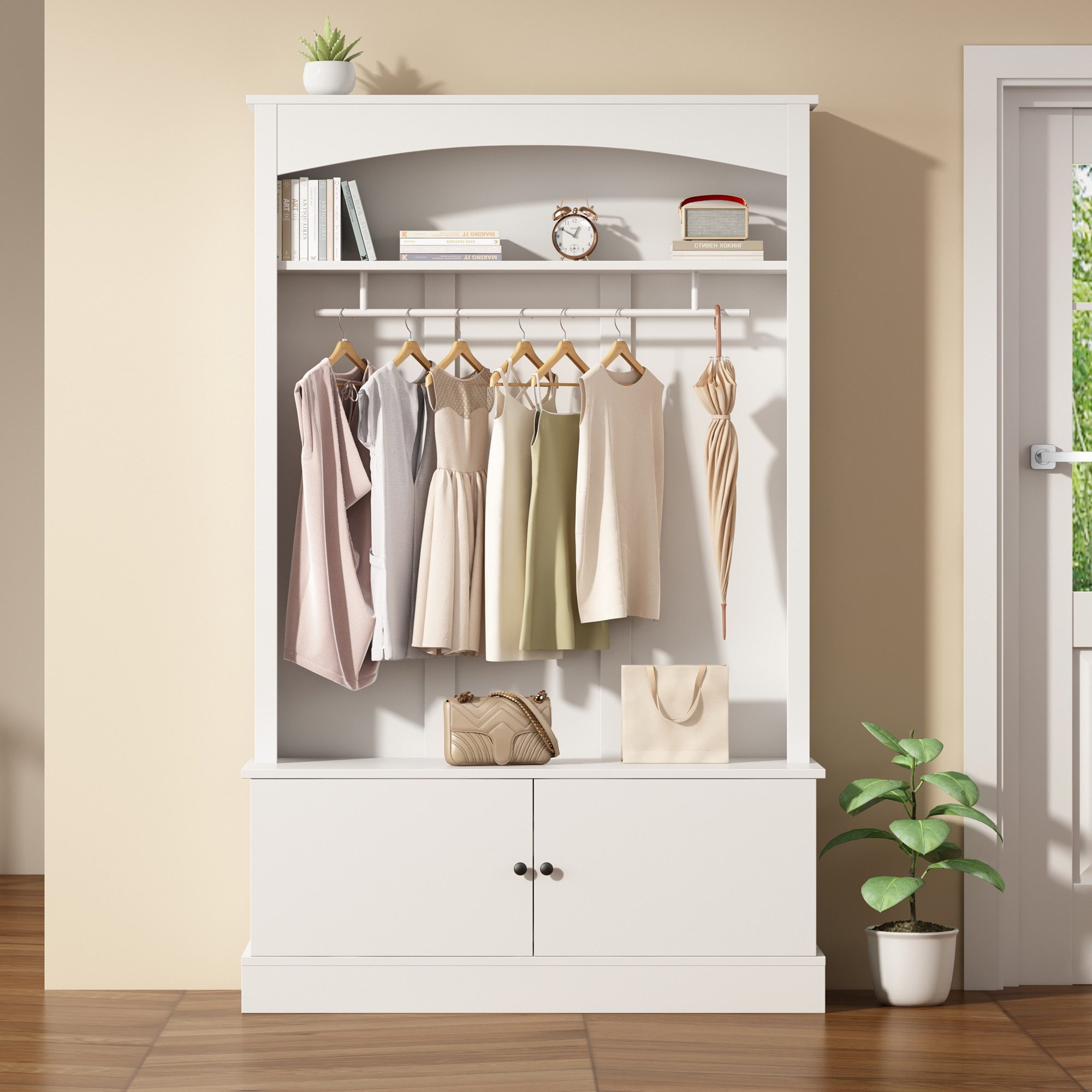 Merax Garderobenschrank 5 in 1 Garderobenständer günstig online kaufen