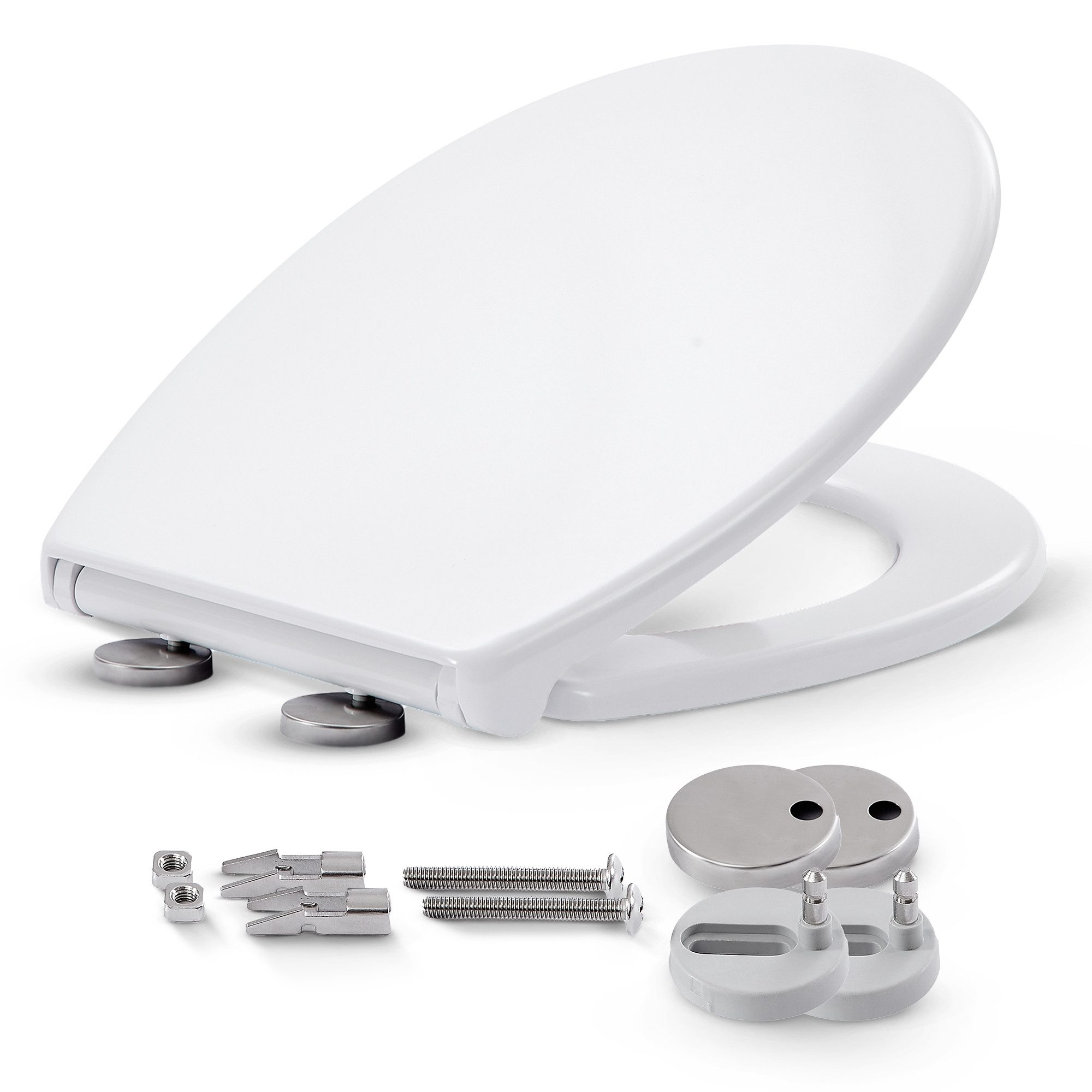 Arebos WC-Sitz Toilettendeckel mit Absenkautomatik Klodeckel Toilettensitz günstig online kaufen