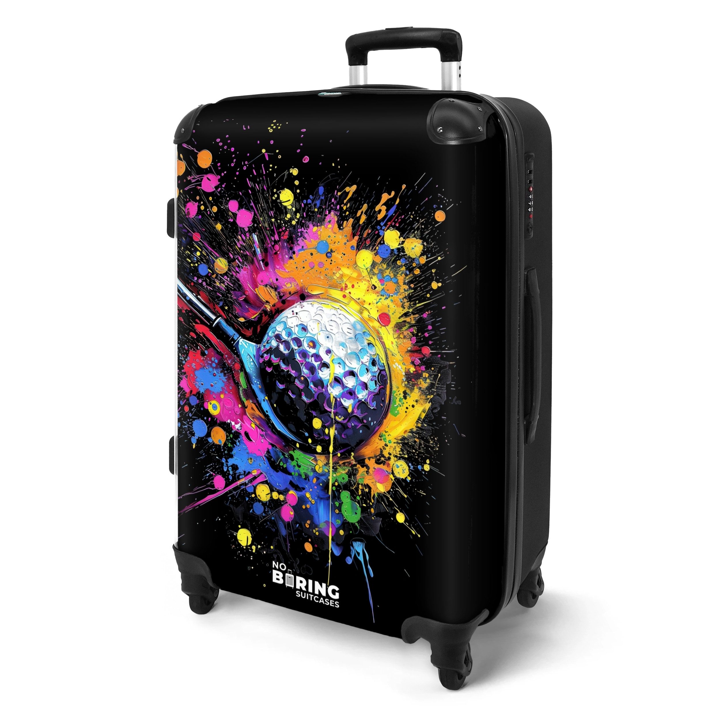 NoBoringSuitcases.com© Hartschalen-Trolley Golf mit Graffiti 67 günstig online kaufen