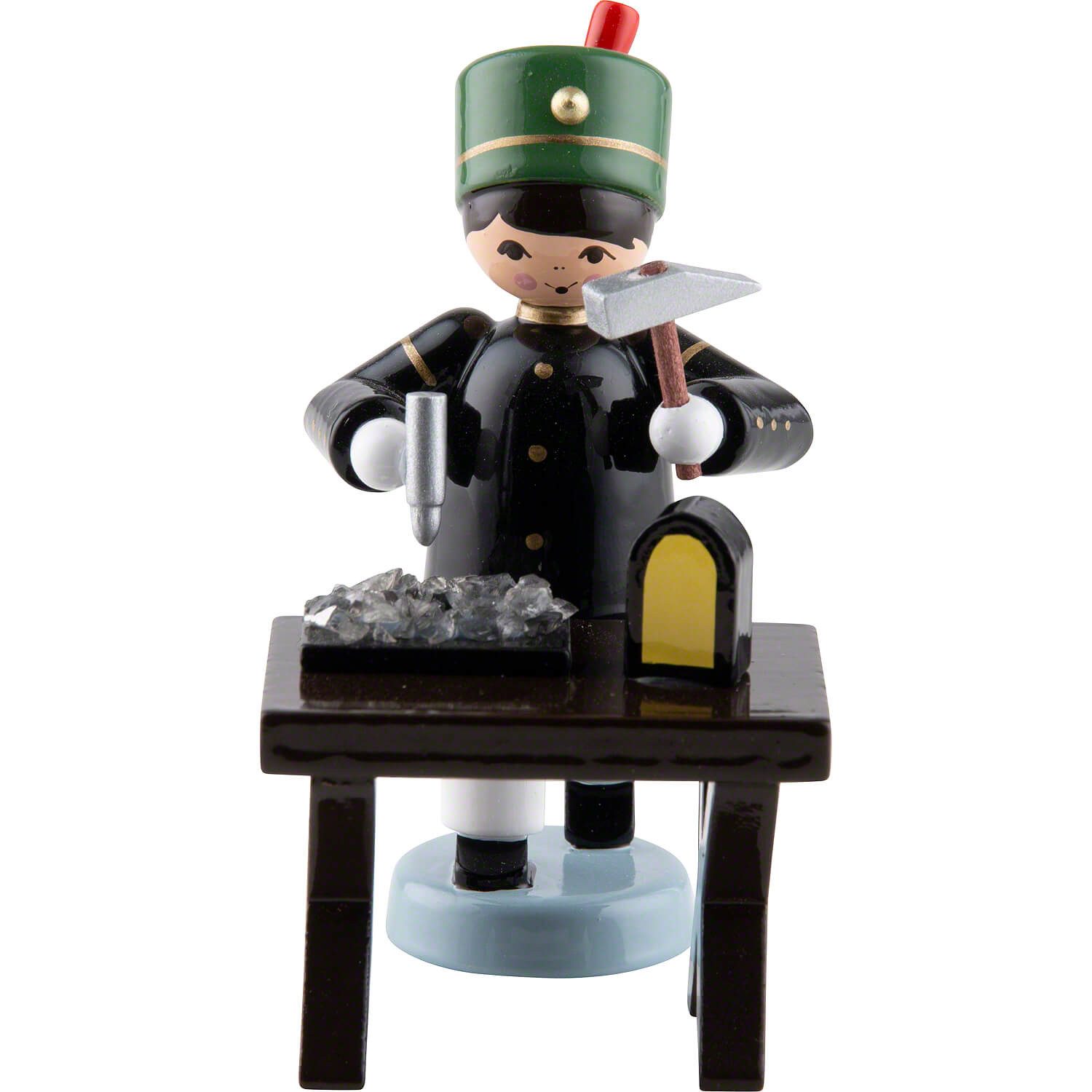 ULMIK Dekofigur Bergmann mit Scheidebank farbig (7cm) von ULMIK