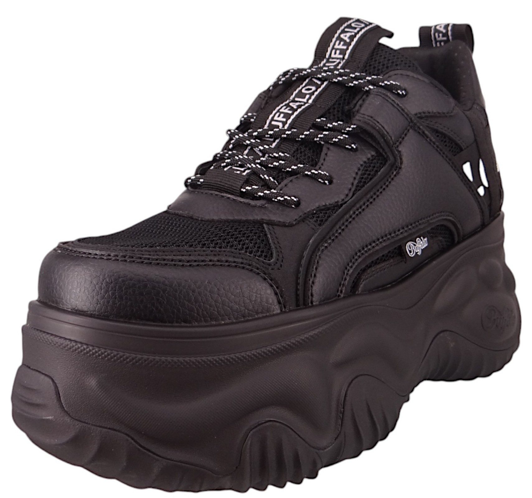 Buffalo Schuhe Plateau Schwarz Buffalo Damen Plateau Sneaker