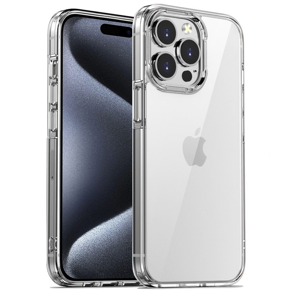 FITSU Handyhülle Transparente Hülle für iPhone 15 Pro Case Durchsichtig 6,1 Zoll, Ultraklare Handyhülle Case transparente Schutzhülle mit Eckenschutz