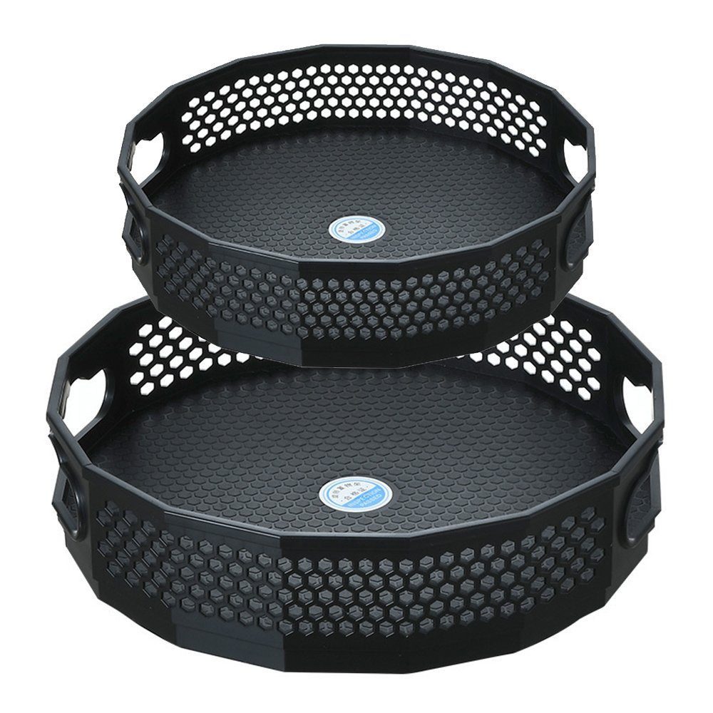 TUWENA Gewürzregal Drehteller Organizer, 2 Stück Lazy Susan Drehbares Gewürzregal Küchen