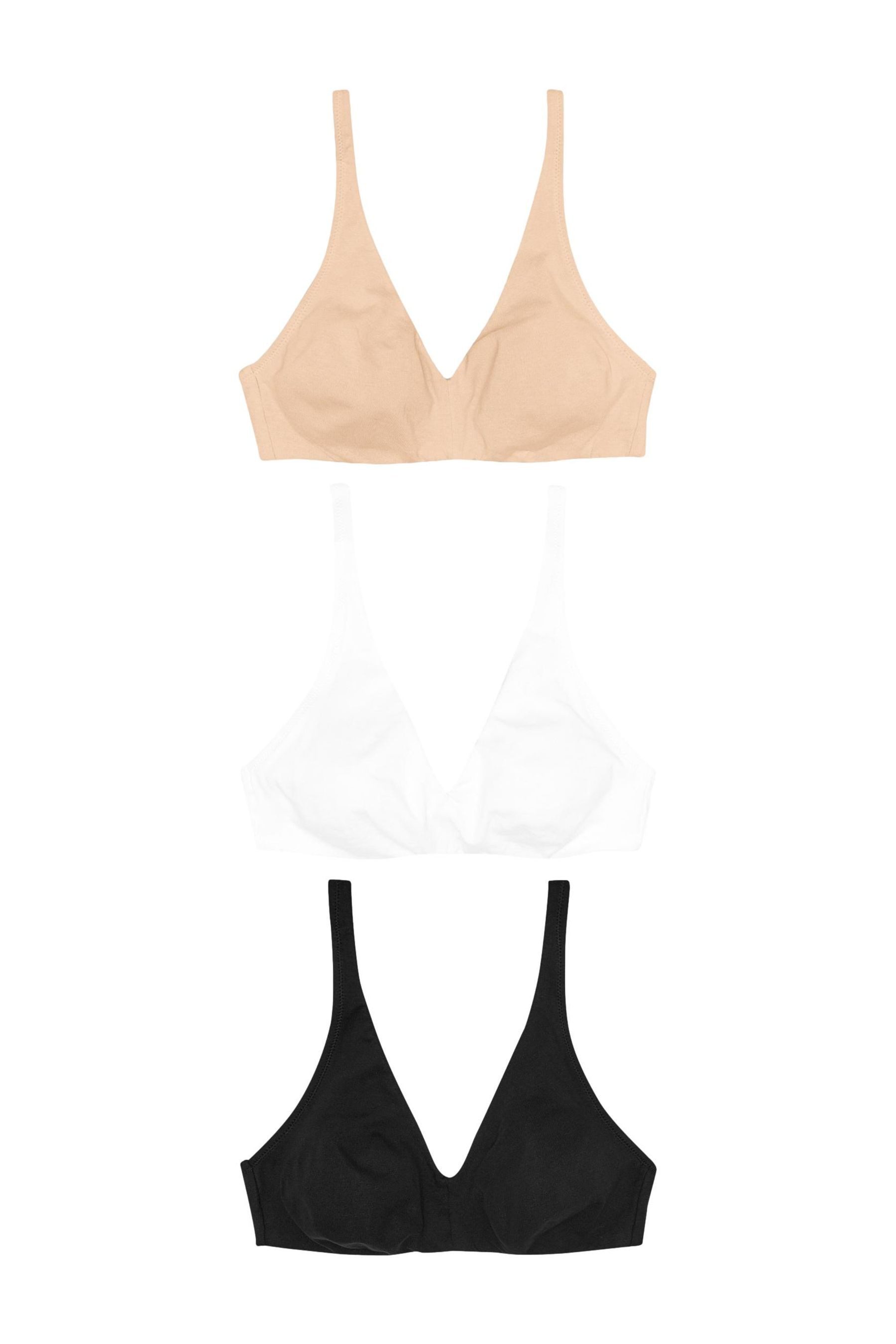 Next Bügelloser BH 3 x Unwattierte, bügellose Ultimate Comfort BHs (3-tlg)