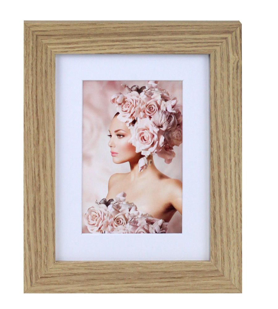 IDEAL TREND Bilderrahmen Bilderrahmen Holz Rahmen Plexi Acryl Collage Wanddeko Poster quadratis, für 1 Bilder (1 St), Natürliche Holzmaserung sichtbar, leichte Farbabweichungen möglich