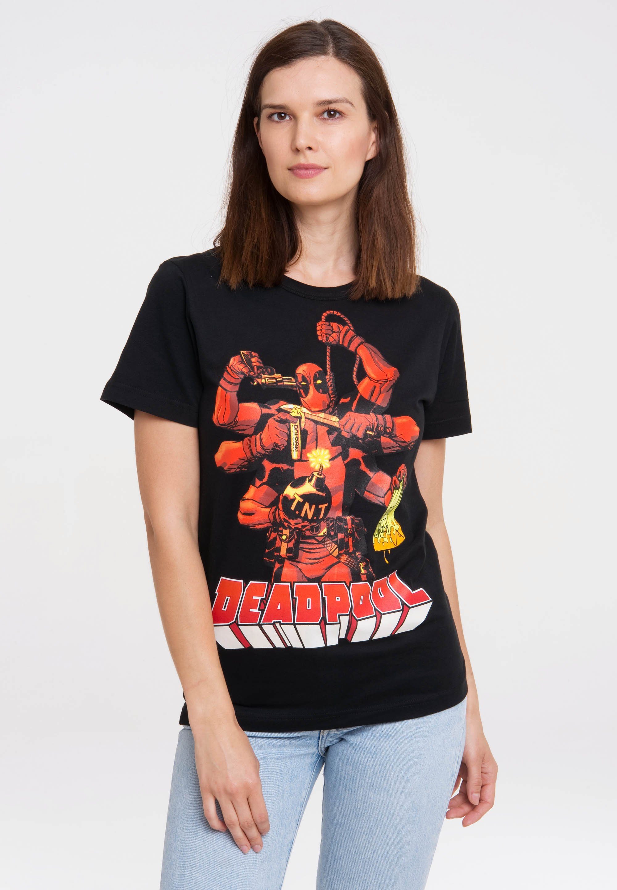LOGOSHIRT T-Shirt Marvel Comics - Deadpool mit lizenziertem Print