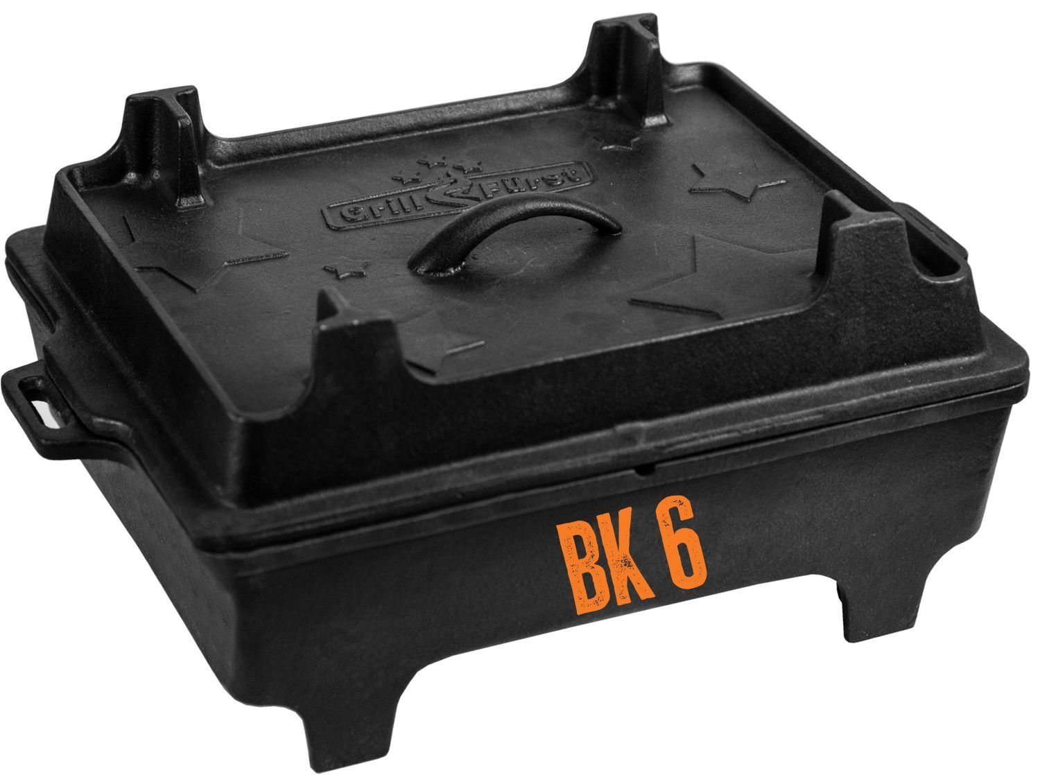 Grillfürst Dutch Oven Grillfürst Bratentopf Gusseisen aus Kastenform BK6