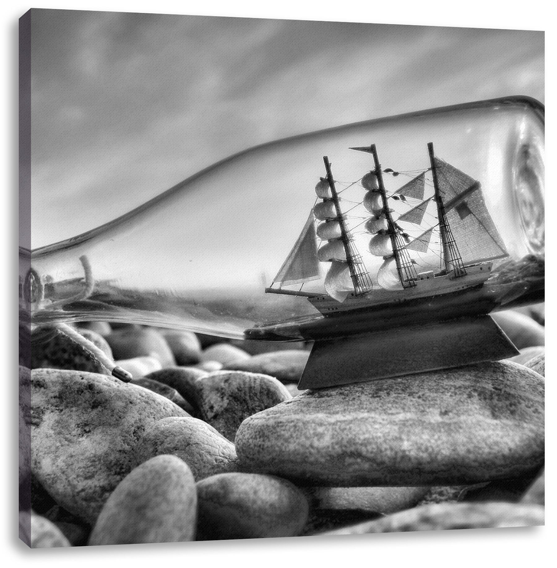 Leinwandbild Flasche mit Schiff