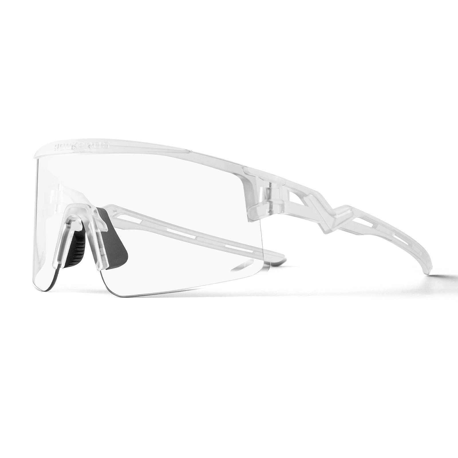 ROCKBROS Fahrradbrille Sportbrille Herren Damen Fahrrad Rennrad Outdoor TR90 Rahmen, photochrom, polarisiert, UV400 Schutz, ultraleicht, winddicht