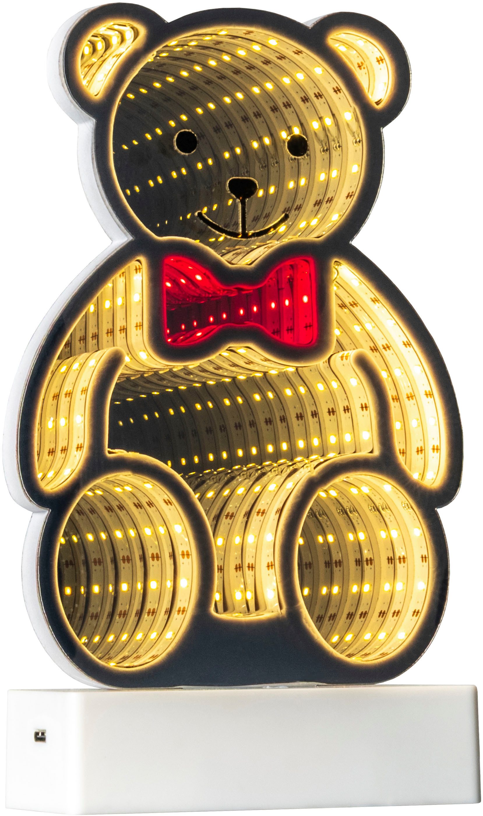 my home LED Dekofigur Evaya, LED fest integriert, Warmweiß, Infinity Effekt, Weihnachtsdeko für Innen, beidseitig beleuchte