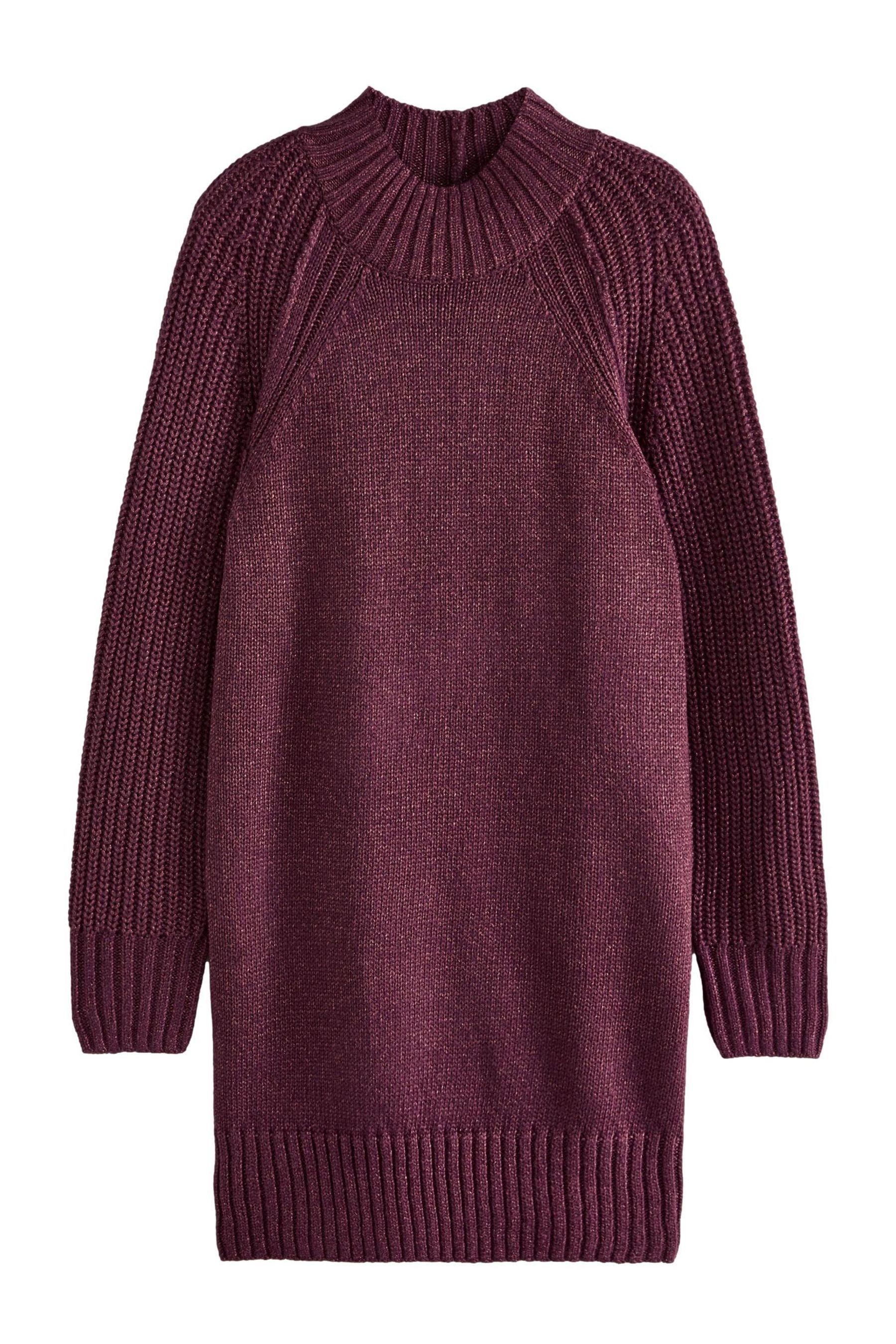 Next Strickkleid Glitzerndes Mini-Pulloverkleid mit Stehkragen (1-tlg) günstig online kaufen