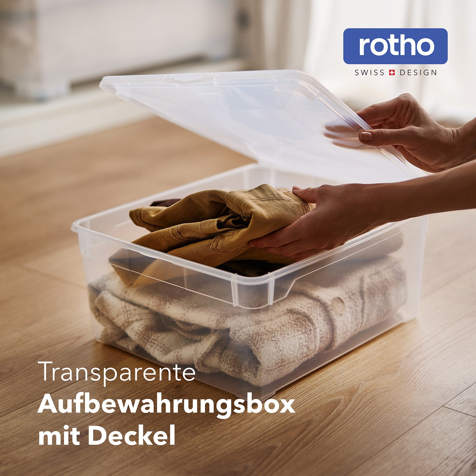 ROTHO Stapelbox Clear Box 18L Aufbewahrungsbox günstig online kaufen